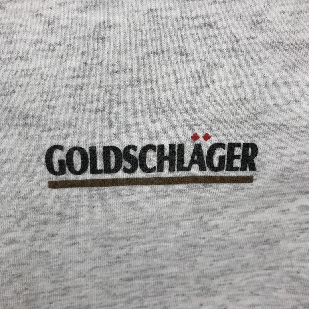 Spring Ford GOLDSCHLAGER Advertising T-Shirt, Men's XL (approx.) cotton gray type Vintage Second Hand