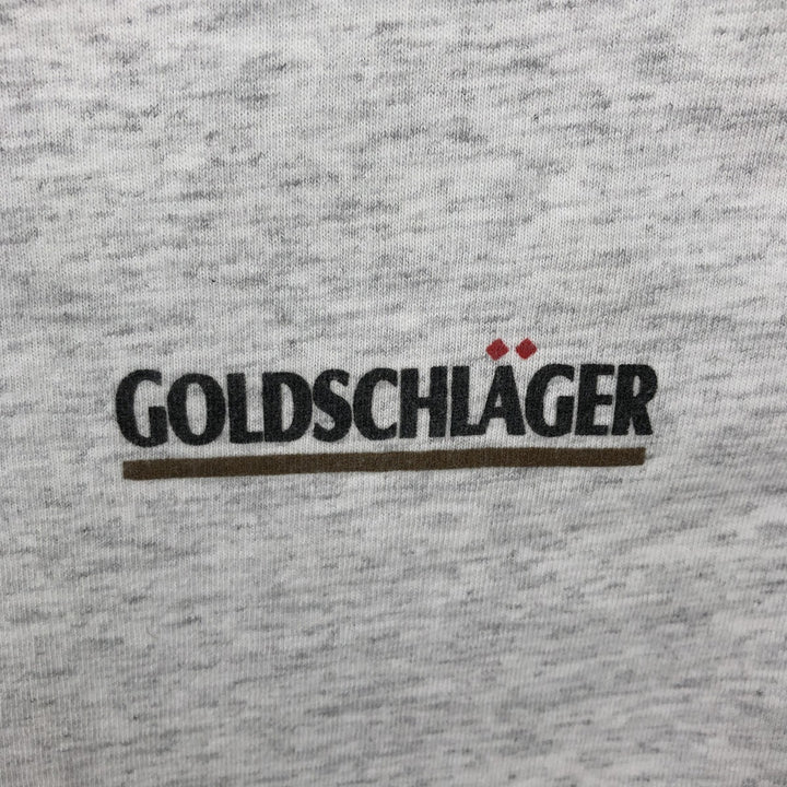 Spring Ford GOLDSCHLAGER Advertising T-Shirt, Men's XL (approx.) cotton gray type Vintage Second Hand