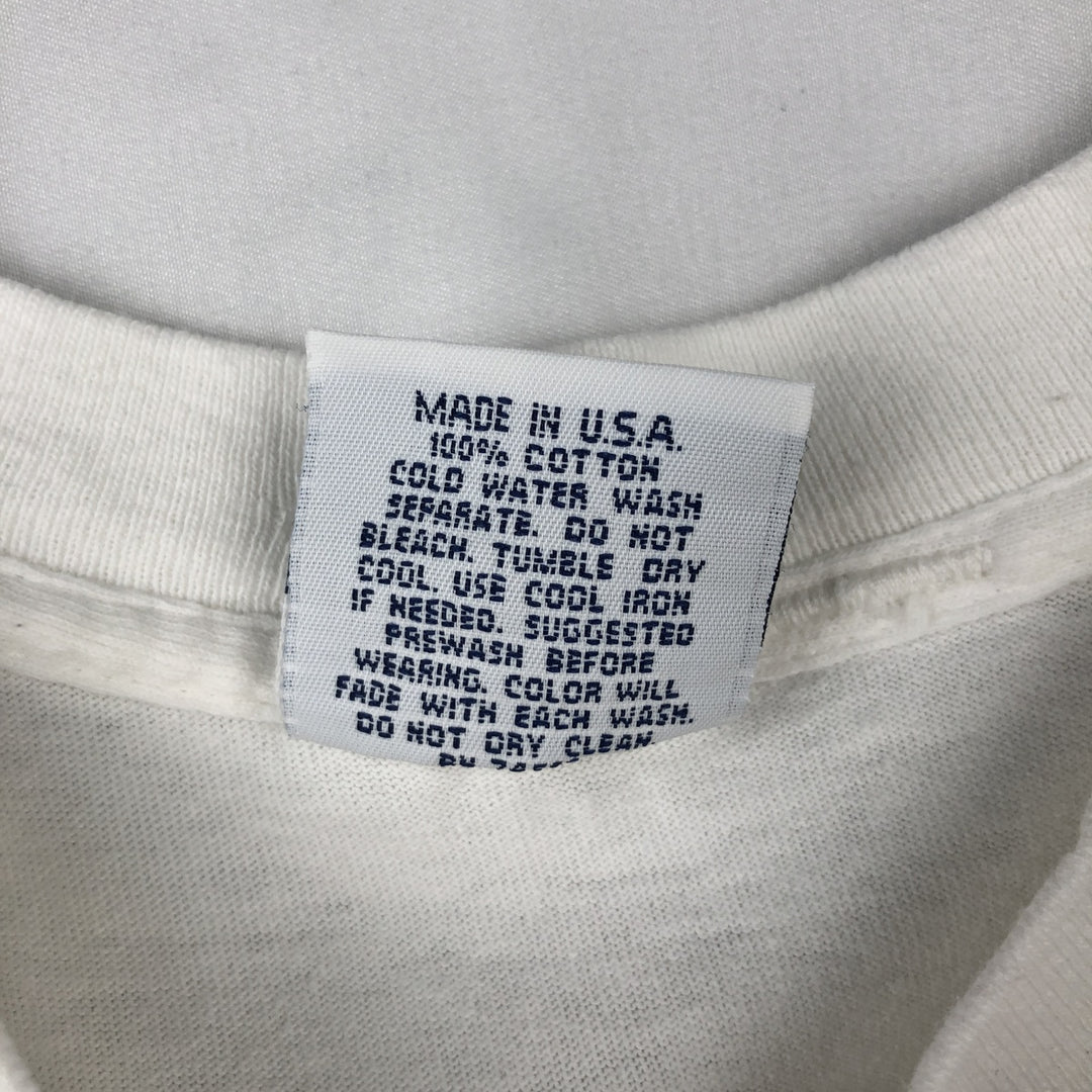 90'S CYRK M and M's advertising T-shirt, Made in USA, Men's size L equivalent, Vintage cotton white type Vintage Second Hand