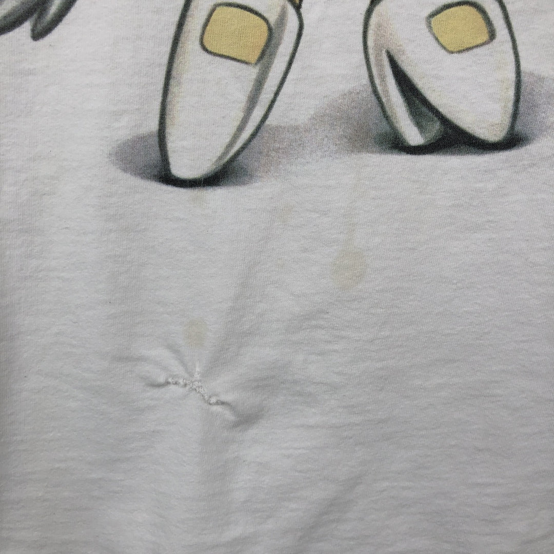 90'S CYRK M and M's advertising T-shirt, Made in USA, Men's size L equivalent, Vintage cotton white type Vintage Second Hand