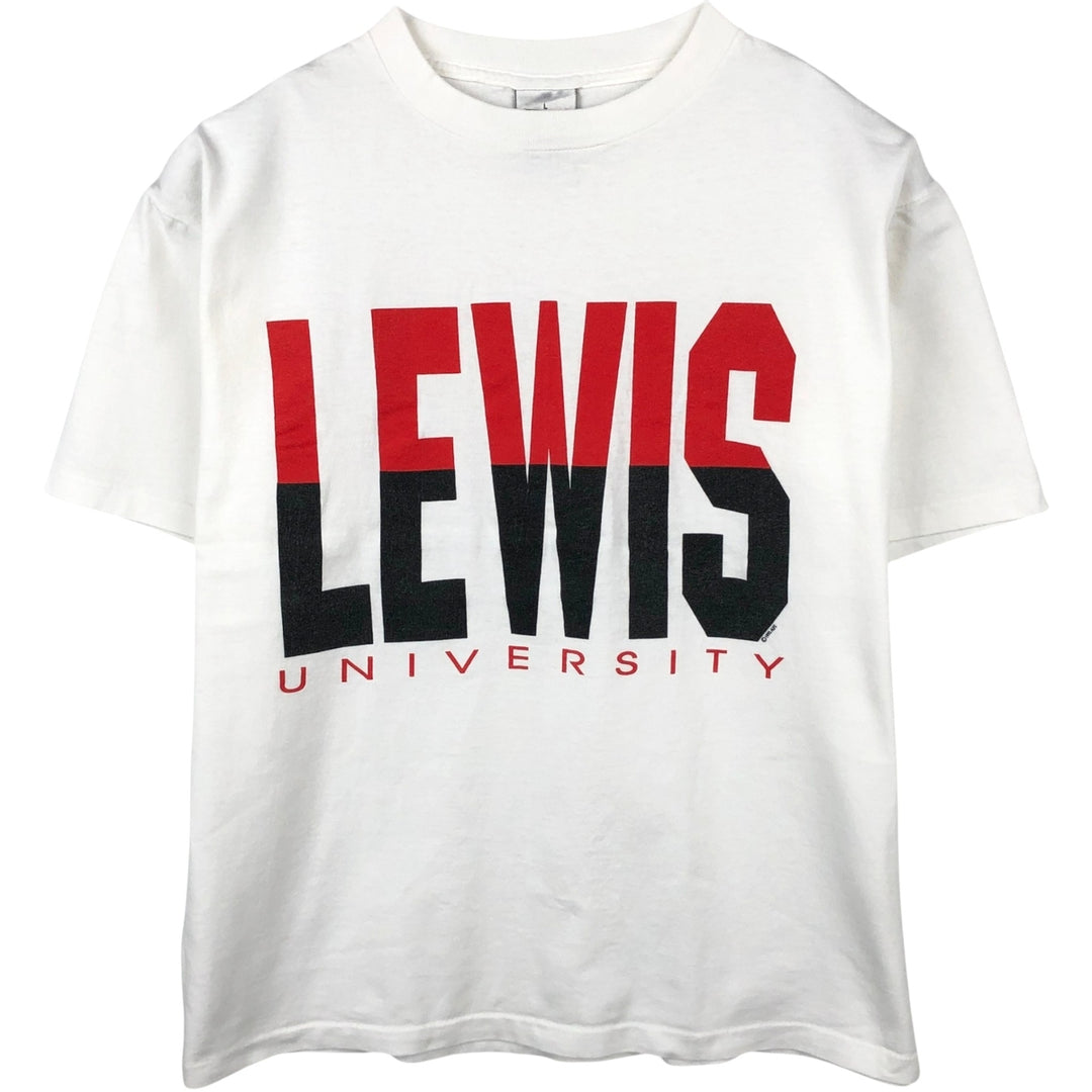 90'S ALPS College T-shirt, Made in USA, Men's Size L (approx.), Vintage cotton white type Vintage Second Hand