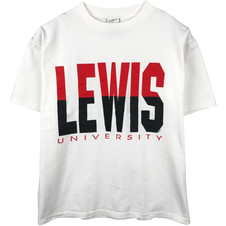 90'S ALPS College T-shirt, Made in USA, Men's Size L (approx.), Vintage cotton white type Vintage Second Hand