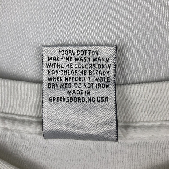 90'S ALPS College T-shirt, Made in USA, Men's Size L (approx.), Vintage cotton white type Vintage Second Hand