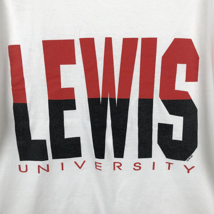 90'S ALPS College T-shirt, Made in USA, Men's Size L (approx.), Vintage cotton white type Vintage Second Hand