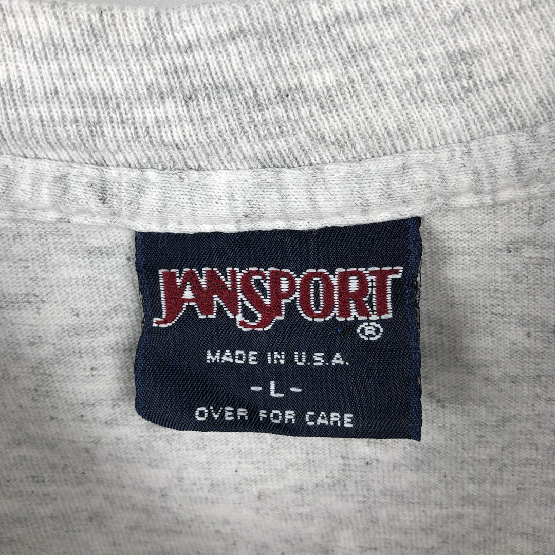 Jansport 3-Piece College T-Shirt, Made in USA, Men's Size L cotton gray type Vintage Second Hand