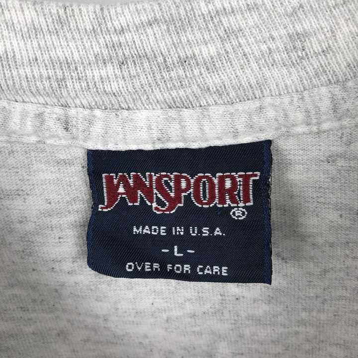 Jansport 3-Piece College T-Shirt, Made in USA, Men's Size L cotton gray type Vintage Second Hand