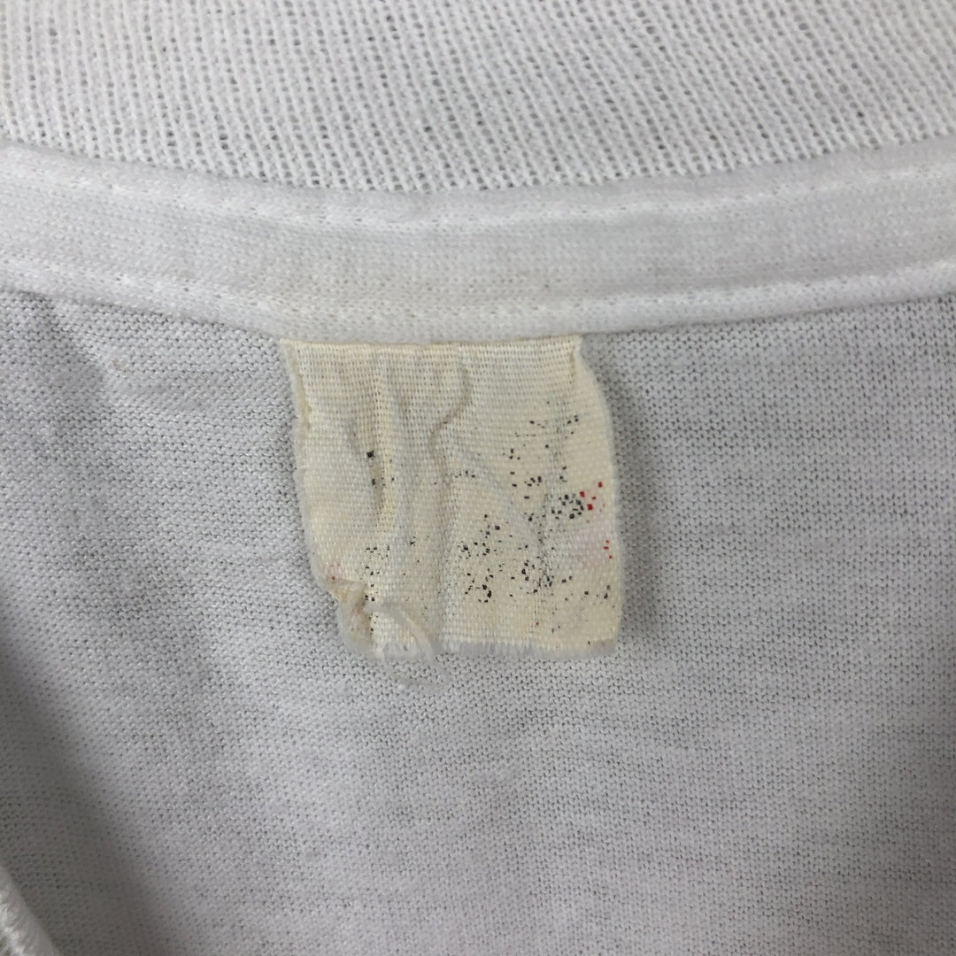 Vintage printed T-shirt, men's size small unclear white type Vintage Second Hand