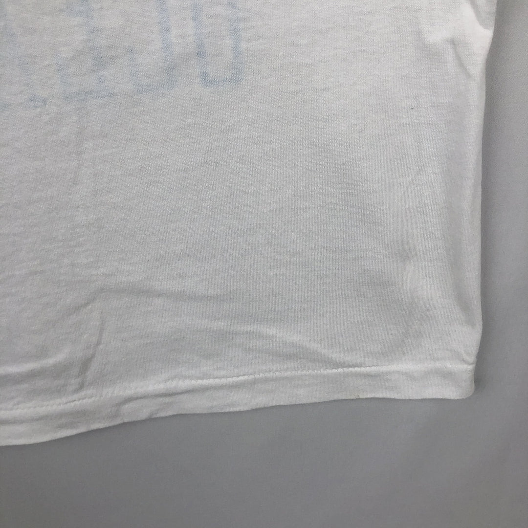 Vintage printed T-shirt, men's size small unclear white type Vintage Second Hand