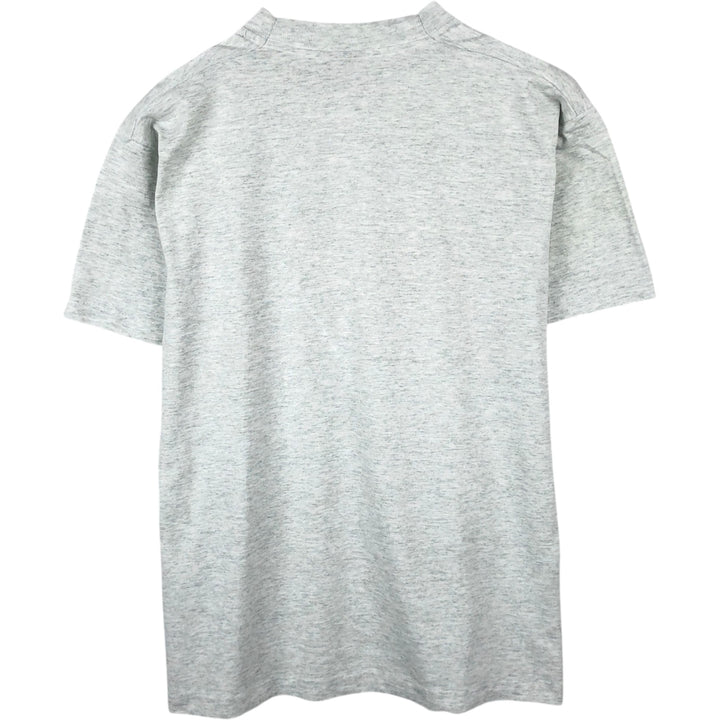 90'S SCREEN STARS College T-shirt, Made in USA, Men's L size, Vintage cotton gray type Vintage Second Hand