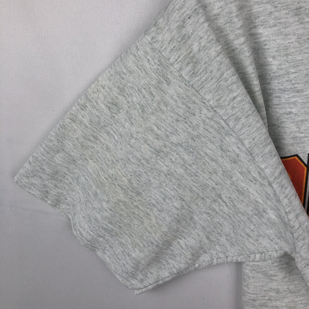 90'S SCREEN STARS College T-shirt, Made in USA, Men's L size, Vintage cotton gray type Vintage Second Hand