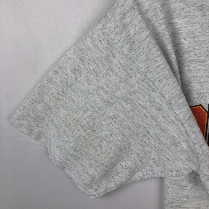 90'S SCREEN STARS College T-shirt, Made in USA, Men's L size, Vintage cotton gray type Vintage Second Hand