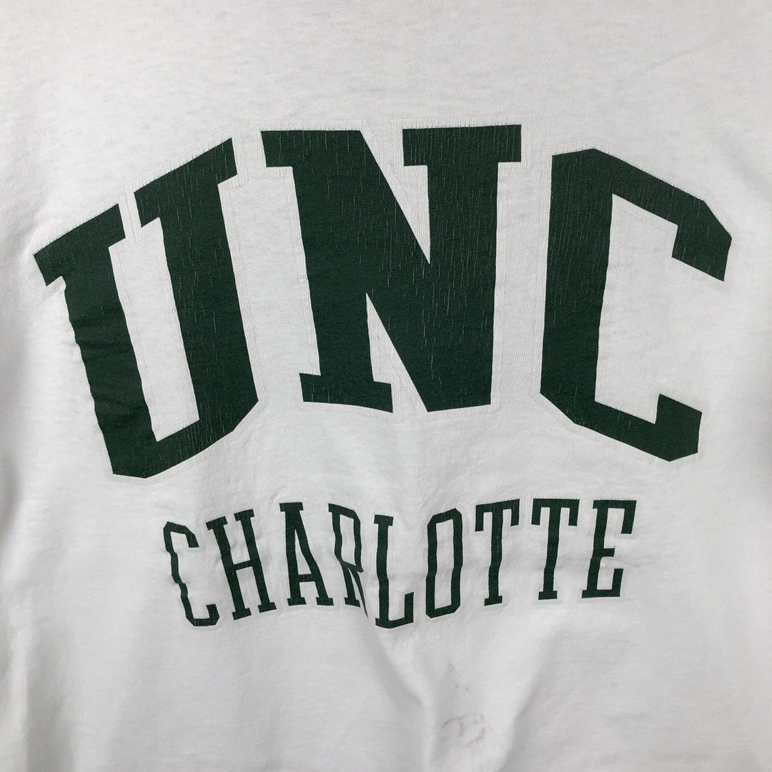 90'S CRABLE SPORTSWEAR NORTH CAROLINA University of North Carolina College T-shirt, Men's Size L (approx.), Vintage unclear white type Vintage Second Hand