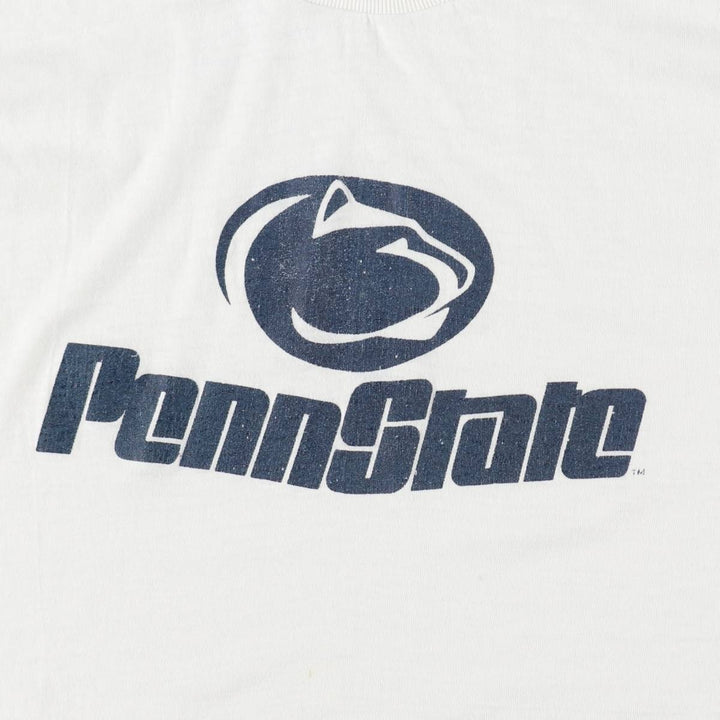 Vintage 80s-90'S College Lane Penn State T-shirt, Made in USA, Men's XL equivalent. cotton white type Vintage Second Hand