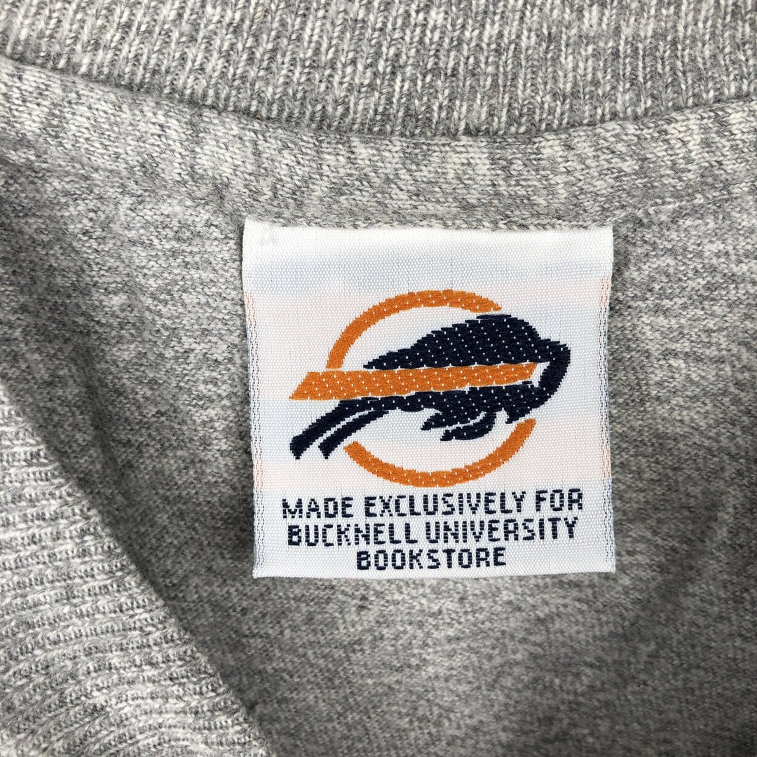 90'S BUCKNELL UNIVERSITY BOOKSTORE College T-shirt, Made in USA, Men's Size L (approx.), Vintage cotton gray type Vintage Second Hand