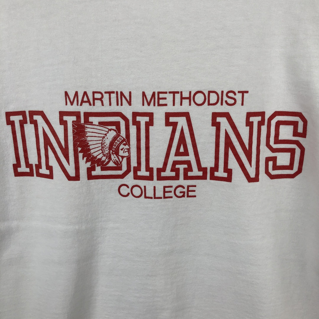 College T-shirt, Made in USA, Men's Size L (equivalent), Vintage cotton white type Vintage Second Hand