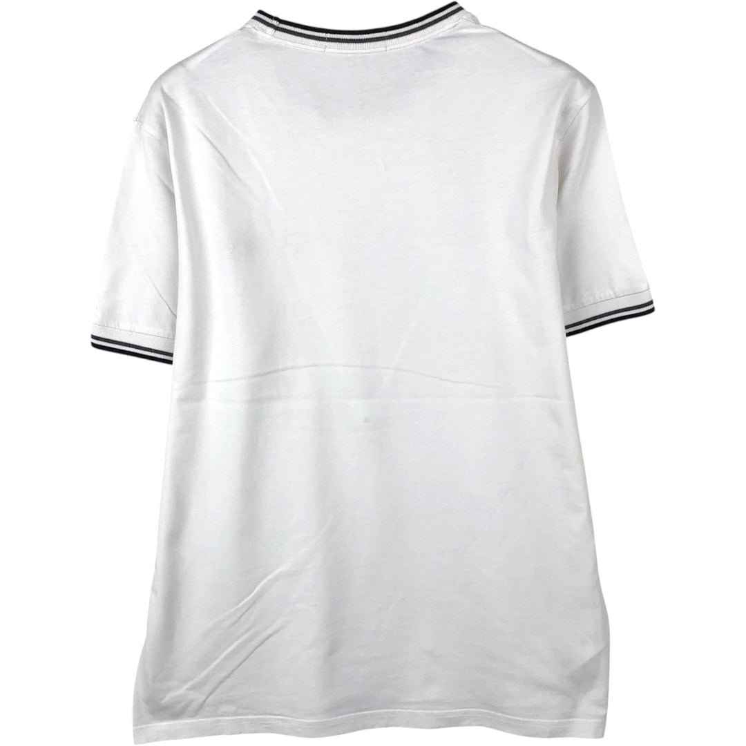 Fred Perry short-sleeved T-shirt with a single logo pocket, men's size M (approx.) cotton white type Vintage Second Hand