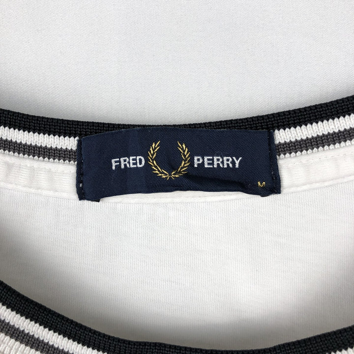 Fred Perry short-sleeved T-shirt with a single logo pocket, men's size M (approx.) cotton white type Vintage Second Hand