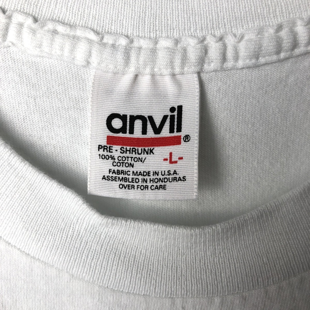 90'S Anvil HEAD Big Logo Print T-Shirt, Men's Size L (Equivalent), Vintage cotton white type Vintage Second Hand