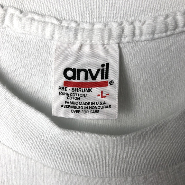 90'S Anvil HEAD Big Logo Print T-Shirt, Men's Size L (Equivalent), Vintage cotton white type Vintage Second Hand