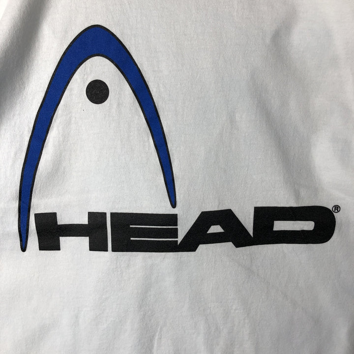90'S Anvil HEAD Big Logo Print T-Shirt, Men's Size L (Equivalent), Vintage cotton white type Vintage Second Hand
