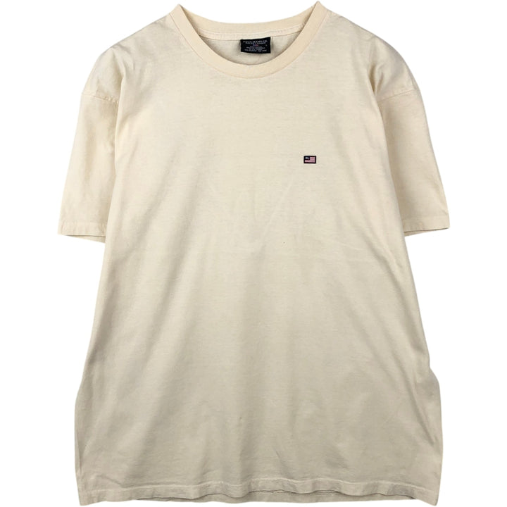2000'S Ralph Lauren POLO JEANS COMPANY Short-Sleeve T-Shirt with One-Point Logo, Men's Size L (approx.) cotton yellow type Vintage Second Hand