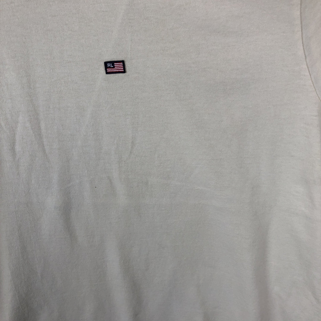 2000'S Ralph Lauren POLO JEANS COMPANY Short-Sleeve T-Shirt with One-Point Logo, Men's Size L (approx.) cotton yellow type Vintage Second Hand