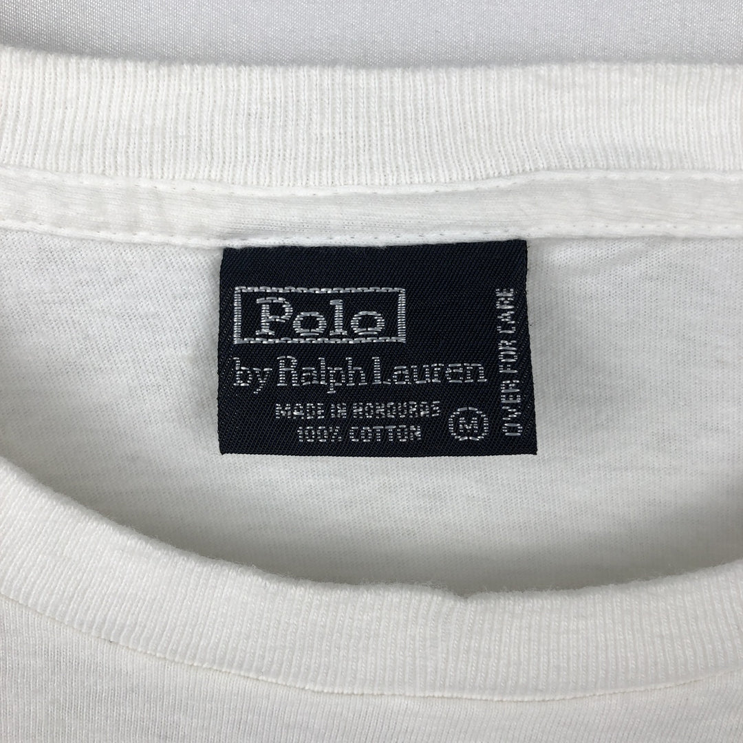 Ralph Lauren POLO by Ralph Lauren Short Sleeve One Point Logo Pocket T-Shirt Men's M cotton white type Vintage Second Hand