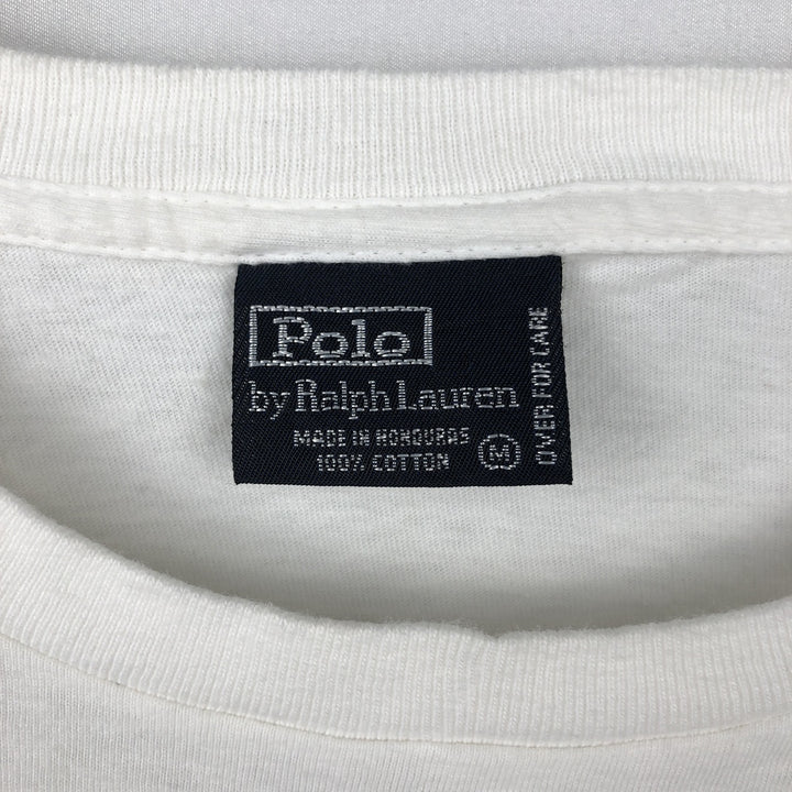 Ralph Lauren POLO by Ralph Lauren Short Sleeve One Point Logo Pocket T-Shirt Men's M cotton white type Vintage Second Hand