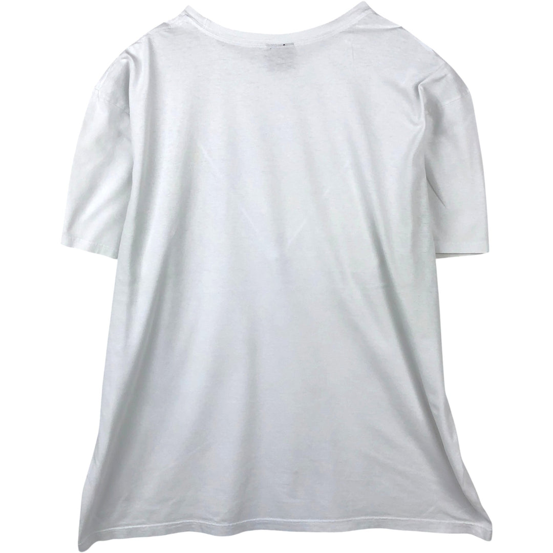 Ralph Lauren POLO by Ralph Lauren Short-Sleeve T-Shirt with One-Point Logo, Men's Size XL (approx.) cotton white type Vintage Second Hand