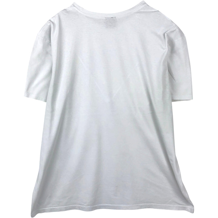 Ralph Lauren POLO by Ralph Lauren Short-Sleeve T-Shirt with One-Point Logo, Men's Size XL (approx.) cotton white type Vintage Second Hand