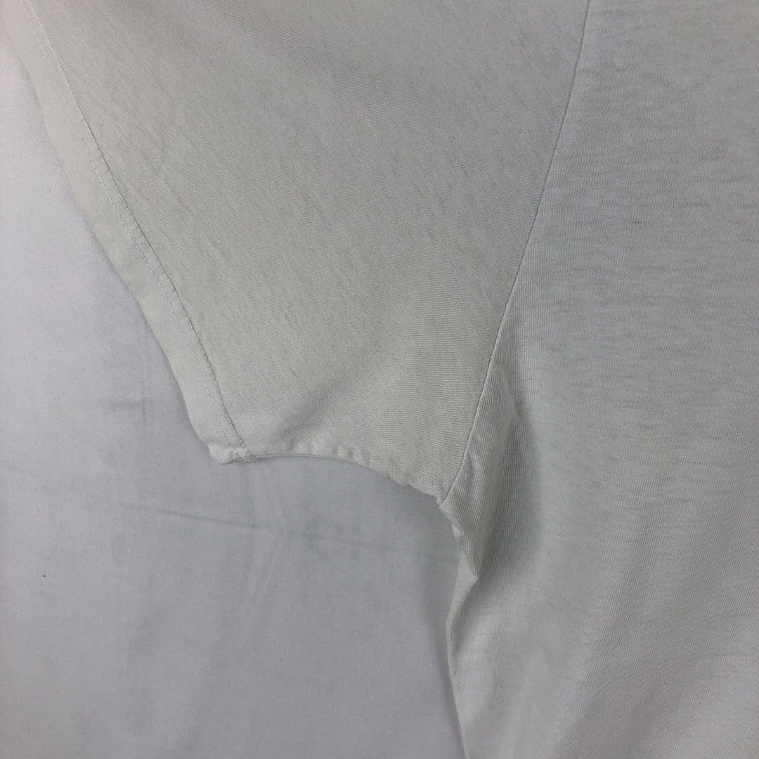 Ralph Lauren POLO by Ralph Lauren Short-Sleeve T-Shirt with One-Point Logo, Men's Size XL (approx.) cotton white type Vintage Second Hand