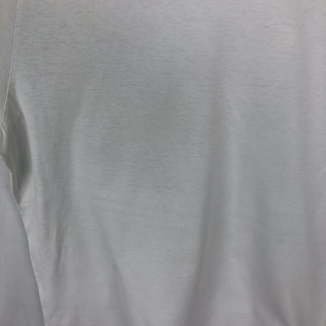 Ralph Lauren POLO by Ralph Lauren Short-Sleeve T-Shirt with One-Point Logo, Men's Size XL (approx.) cotton white type Vintage Second Hand