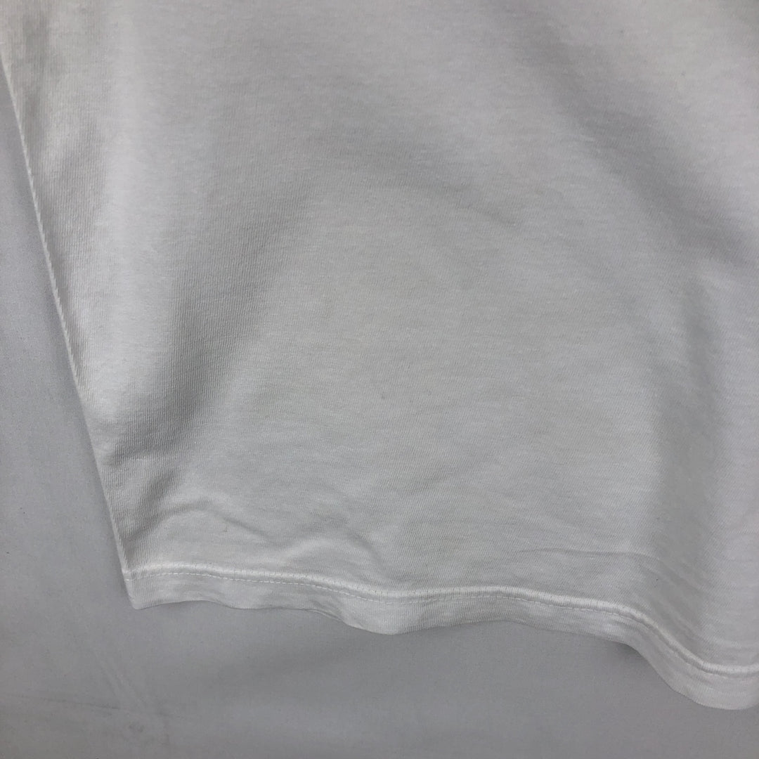 Ralph Lauren POLO by Ralph Lauren Short-Sleeve T-Shirt with One-Point Logo, Men's Size XL (approx.) cotton white type Vintage Second Hand