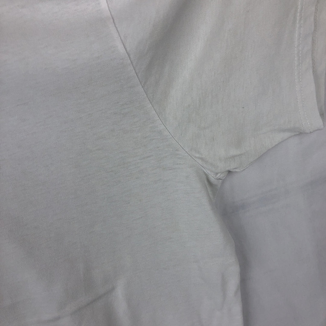 Ralph Lauren POLO by Ralph Lauren Short-Sleeve T-Shirt with One-Point Logo, Men's Size XL (approx.) cotton white type Vintage Second Hand