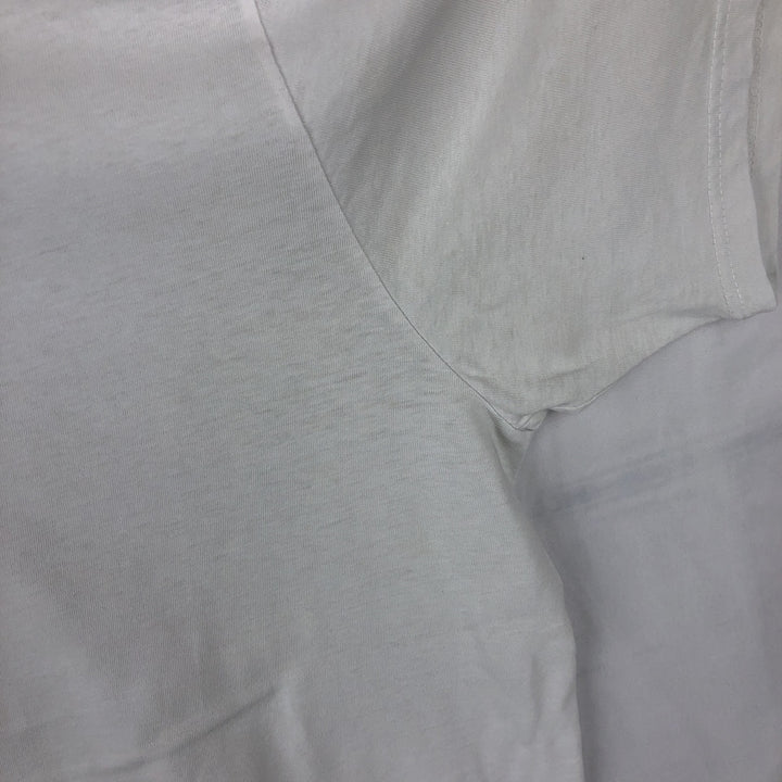 Ralph Lauren POLO by Ralph Lauren Short-Sleeve T-Shirt with One-Point Logo, Men's Size XL (approx.) cotton white type Vintage Second Hand