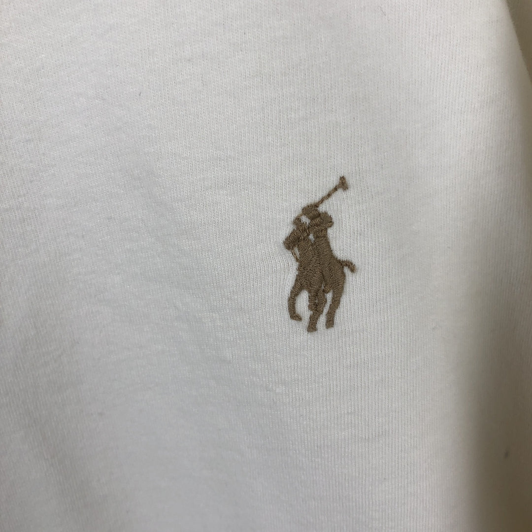 Ralph Lauren POLO by Ralph Lauren Short-Sleeve T-Shirt with One-Point Logo, Men's Size XL (approx.) cotton unbleached Vintage Second Hand