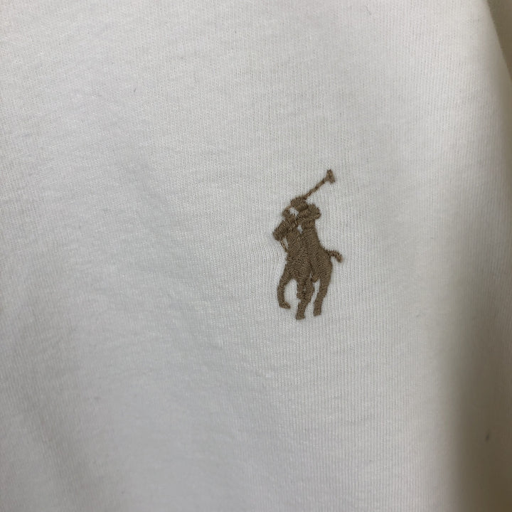 Ralph Lauren POLO by Ralph Lauren Short-Sleeve T-Shirt with One-Point Logo, Men's Size XL (approx.) cotton unbleached Vintage Second Hand