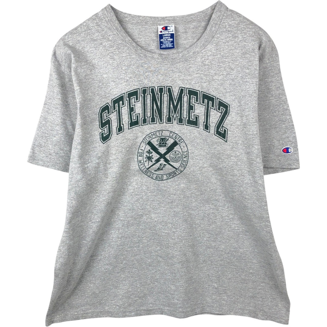 90'S Champion Authentic Athletic Apparel College T-shirt, Men's Size L (approx.), Vintage cotton gray type Vintage Second Hand