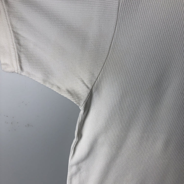 Ralph Lauren CHAPS Ribbed Short-Sleeve V-Neck T-Shirt, Men's Size S (approx.) cotton white type Vintage Second Hand