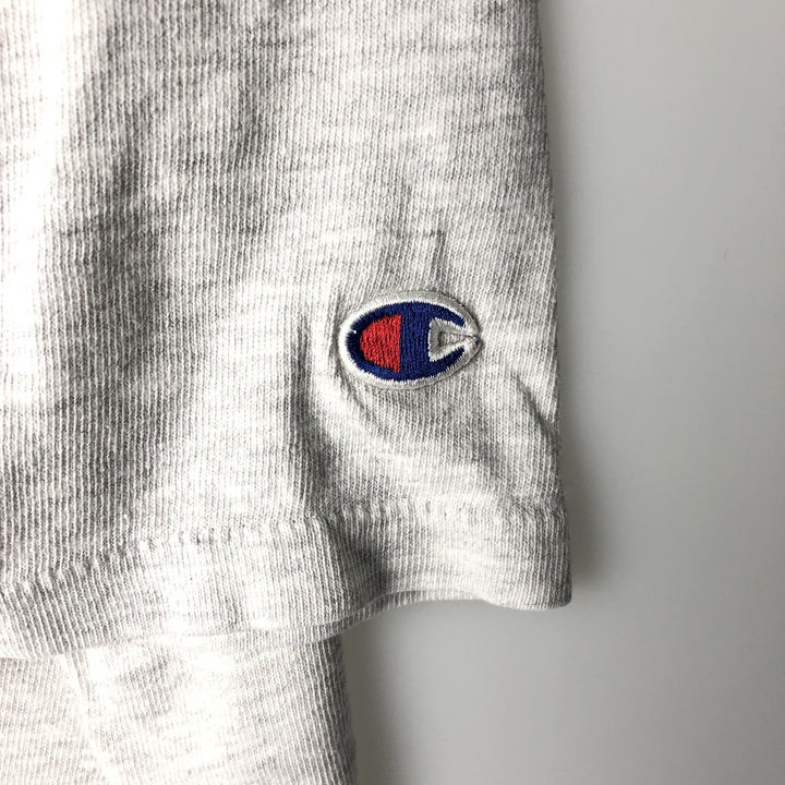 90'S Champion Authentic Athletic Apparel Triple Print College T-Shirt, Made in USA, Men's Size L (Equivalent), Vintage cotton gray type Vintage Second Hand