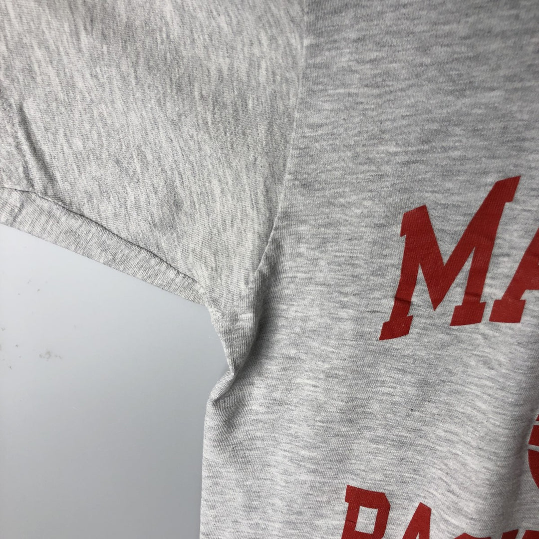 90'S Champion Authentic Athletic Apparel Triple Print College T-Shirt, Made in USA, Men's Size L (Equivalent), Vintage cotton gray type Vintage Second Hand