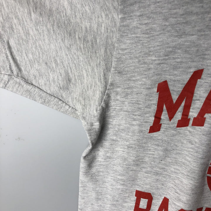 90'S Champion Authentic Athletic Apparel Triple Print College T-Shirt, Made in USA, Men's Size L (Equivalent), Vintage cotton gray type Vintage Second Hand