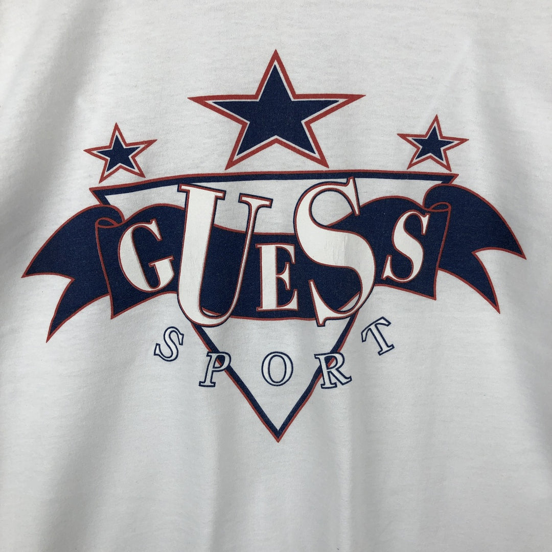 ~90'S Guess Short-Sleeve Printed T-Shirt, Men's Size L (Equivalent), Vintage cotton white type Vintage Second Hand