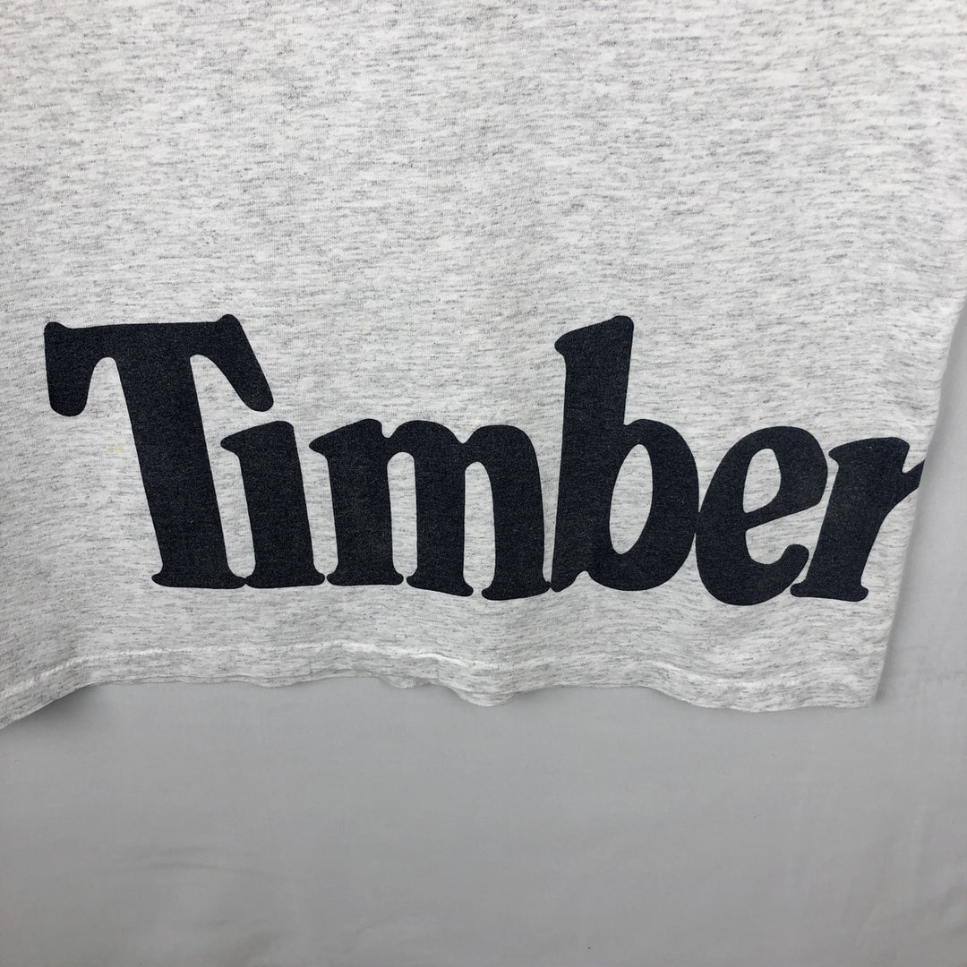 90s-00'S Timberland WEATHERGEAR Short-Sleeve Logo T-Shirt, Made in USA, Men's Size XL (approx.) cotton gray type Vintage Second Hand