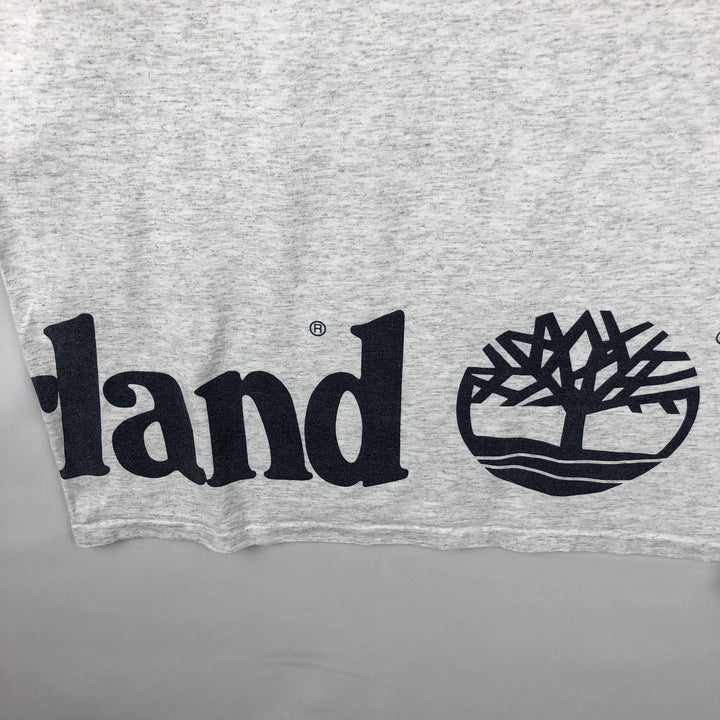 90s-00'S Timberland WEATHERGEAR Short-Sleeve Logo T-Shirt, Made in USA, Men's Size XL (approx.) cotton gray type Vintage Second Hand
