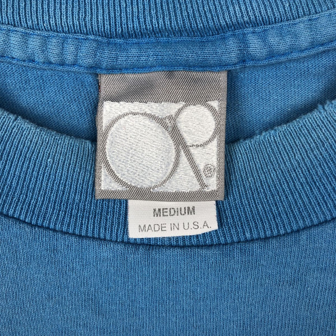 80s-90'S Ocean Pacific surf/skate t-shirt, made in USA, men's size M equivalent, vintage. cotton Blue type light blue Vintage Second Hand