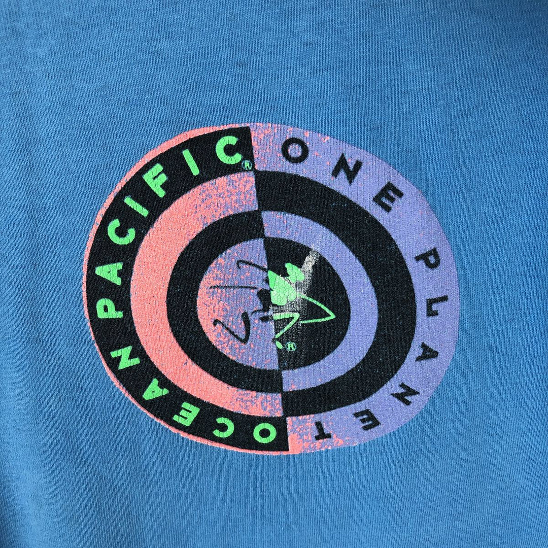 80s-90'S Ocean Pacific surf/skate t-shirt, made in USA, men's size M equivalent, vintage. cotton Blue type light blue Vintage Second Hand