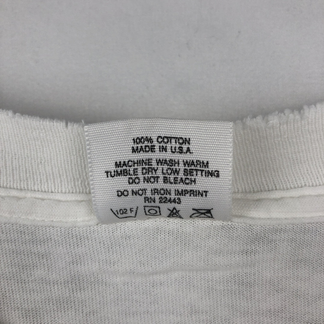 90'S Quiksilver Back Logo Surf Skate T-Shirt, Made in USA, Men's Size L (Equivalent), Vintage cotton white type Vintage Second Hand