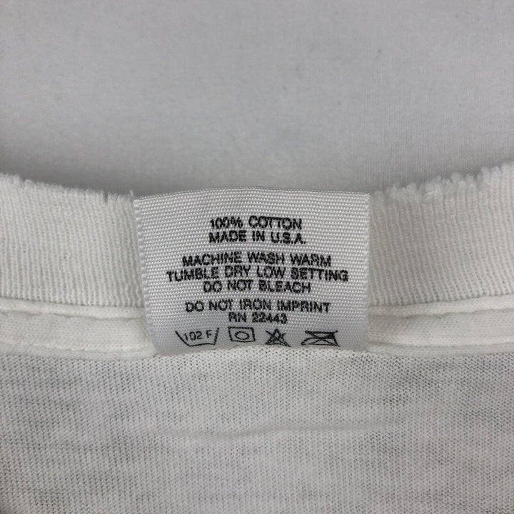 90'S Quiksilver Back Logo Surf Skate T-Shirt, Made in USA, Men's Size L (Equivalent), Vintage cotton white type Vintage Second Hand