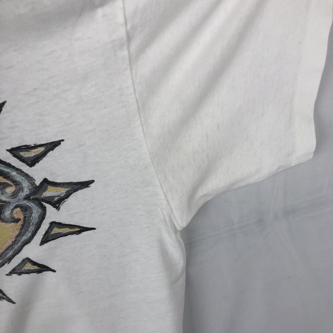 90'S Quiksilver Back Logo Surf Skate T-Shirt, Made in USA, Men's Size L (Equivalent), Vintage cotton white type Vintage Second Hand